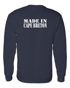 Made In CB White Left Chest and Back Long Sleeve Tee - Unisex