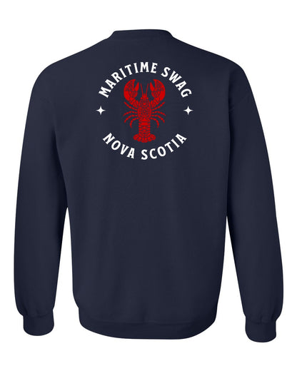 Maritime Swag Nova Scotia Mandala Red Lobster Left Chest and Back crew-neck