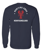 Maritime Swag NFLD Mandala Red Lobster Left Chest and Back Long Sleeve - Unisex
