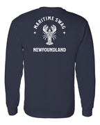 Maritime Swag NFLD Mandala white Lobster Left Chest and Back Long Sleeve - Unisex