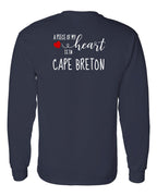 A piece of My heart in CB (Red Heart) Left Chest and Back Long Sleeve Tee - Unisex