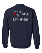 A piece of My heart in CB (Red Heart) Left Chest and Back Crewneck Sweatshirt - Unisex