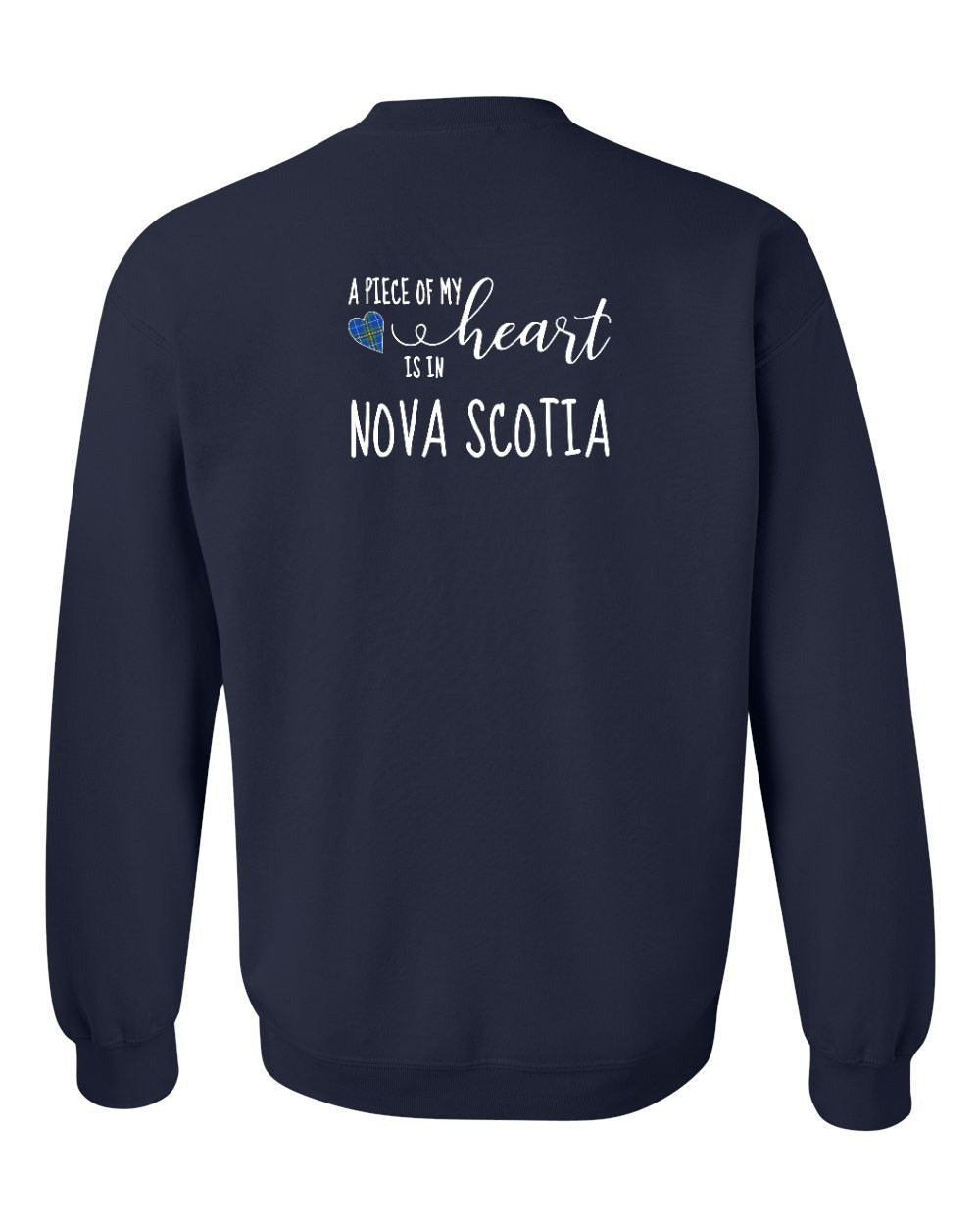 A piece of My heart in NS Tartan Heart Left Chest and Back Crewneck Sweatshirt - Unisex