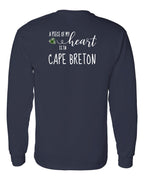 A piece of My heart in CB Tartan Heart Left Chest and Back Long Sleeve Tee - Unisex