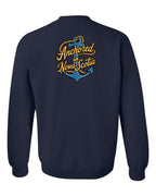 Anchored in NS (New Design) Left Chest and Back Crewneck Sweatshirt - Unisex