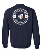 Born and Raised NFLD Heart Flag Left Chest & Back Crewneck Sweatshirt - Unisex