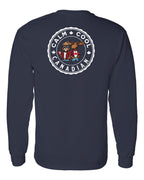 Calm Cool Moose and Beaver Left Chest and Back Long Sleeve - Gildan Canada (sewn Internationally) - Unisex