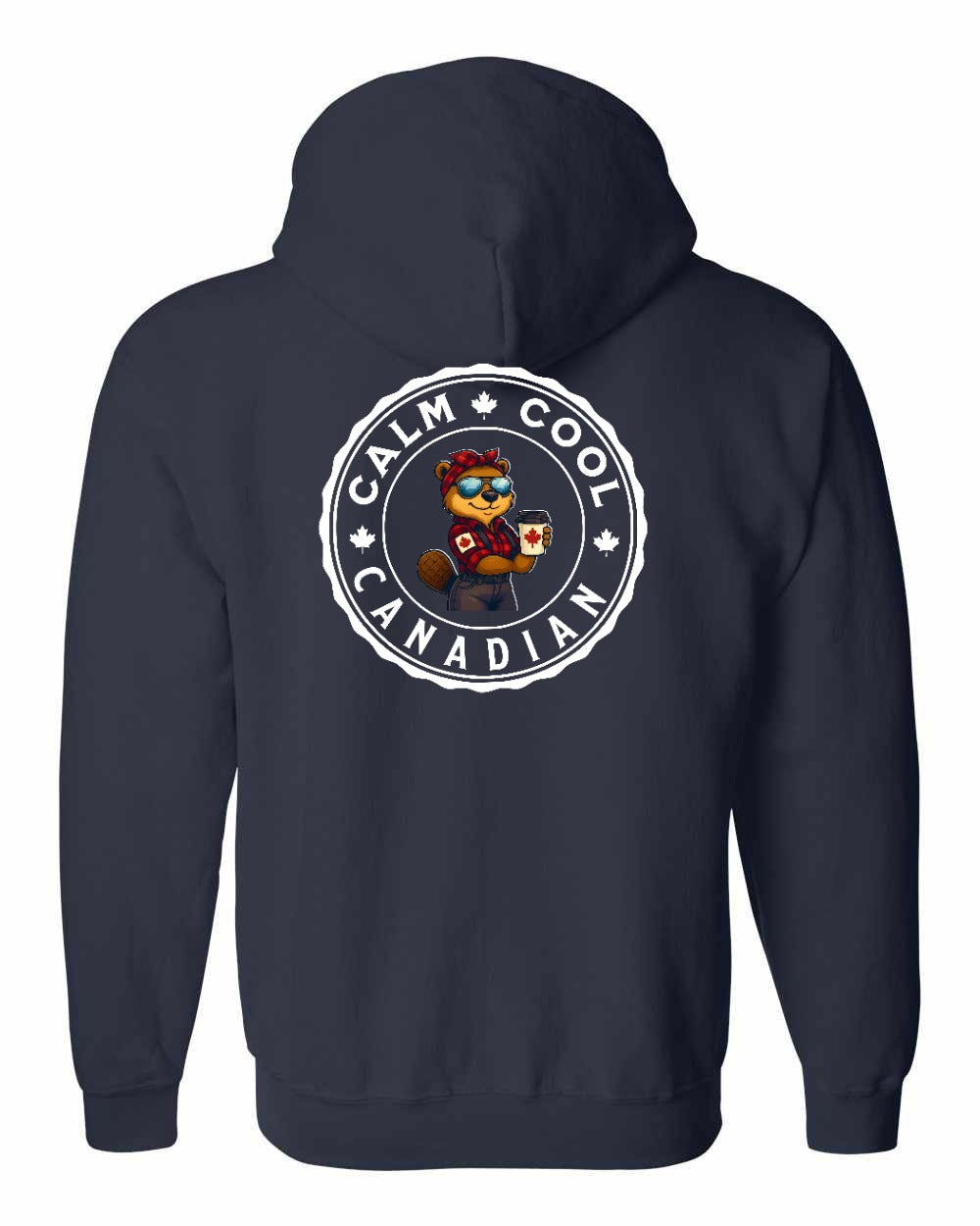 Calm Cool Rosie Sunglasses Left Chest and Back Zip Hoodie - Gildan Canada (sewn Internationally) - Unisex