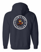Calm Cool Rosie Sunglasses Left Chest and Back Zip Hoodie - Gildan Canada (sewn Internationally) - Unisex