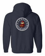 Love it or Leave it Eh! Left Chest and Back Zip Hoodie - Gildan Canada (sewn Internationally) - Unisex