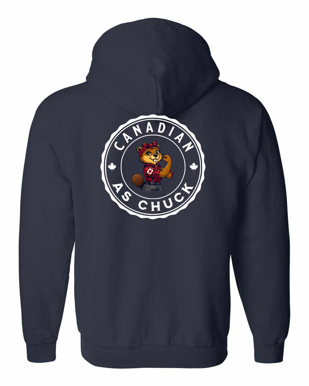 CDN as Chuck Rosie Flex Left Chest and Back Zip Hoodie - Gildan Canada (sewn Internationally) - Unisex