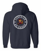 CDN as Chuck Rosie Flex Left Chest and Back Zip Hoodie - Gildan Canada (sewn Internationally) - Unisex