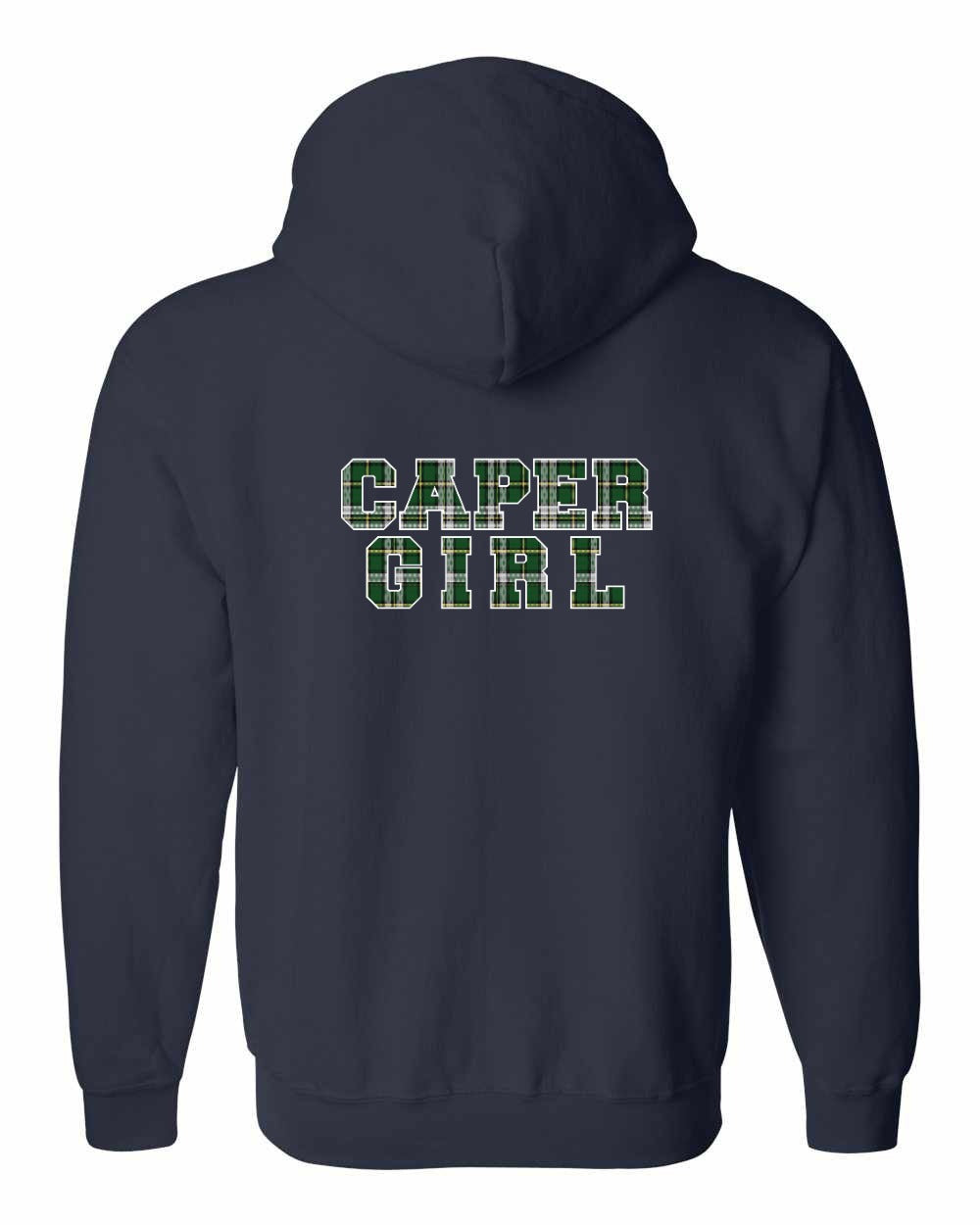 Caper Girl Left Chest and Back Zip Hoodie - Unisex