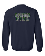 Caper Girl Left Chest and Back Crewneck Sweatshirt - Unisex