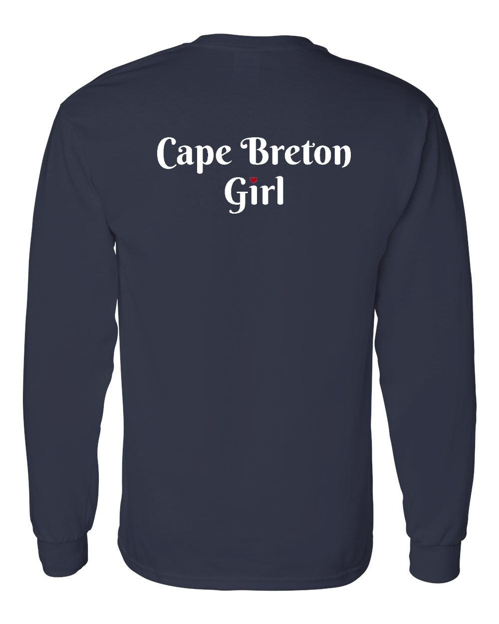CB Girl Heart Dot Left Chest & Back Long Sleeve Tee - Unisex