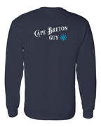 CB Guy Blue Left Chest and Back Long Sleeve Tee - Unisex