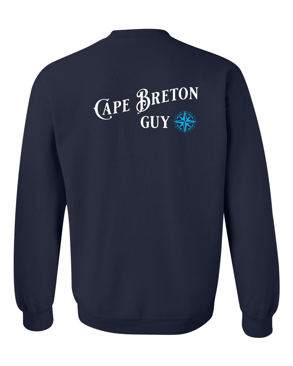 Cape Breton Guy blue Left Chest and Back Crewneck Sweatshirt