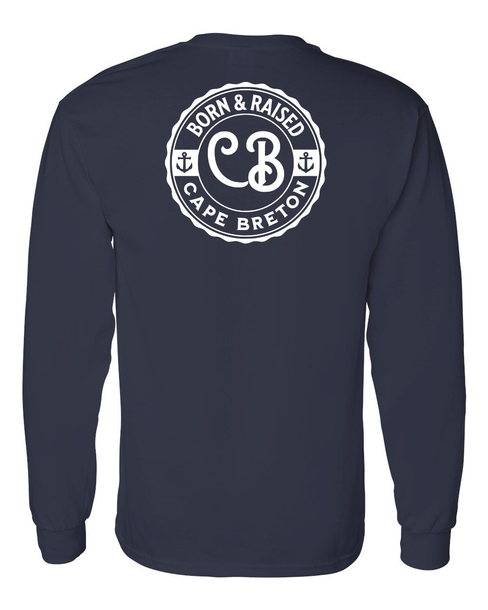 Born & Raised CB Left Chest and Back Long Sleeve Tee - Unisex
