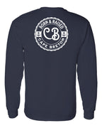 Born & Raised CB Left Chest and Back Long Sleeve Tee - Unisex