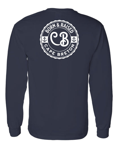 Born & Raised Cape Breton Left Chest and Back Long Sleeve Tee