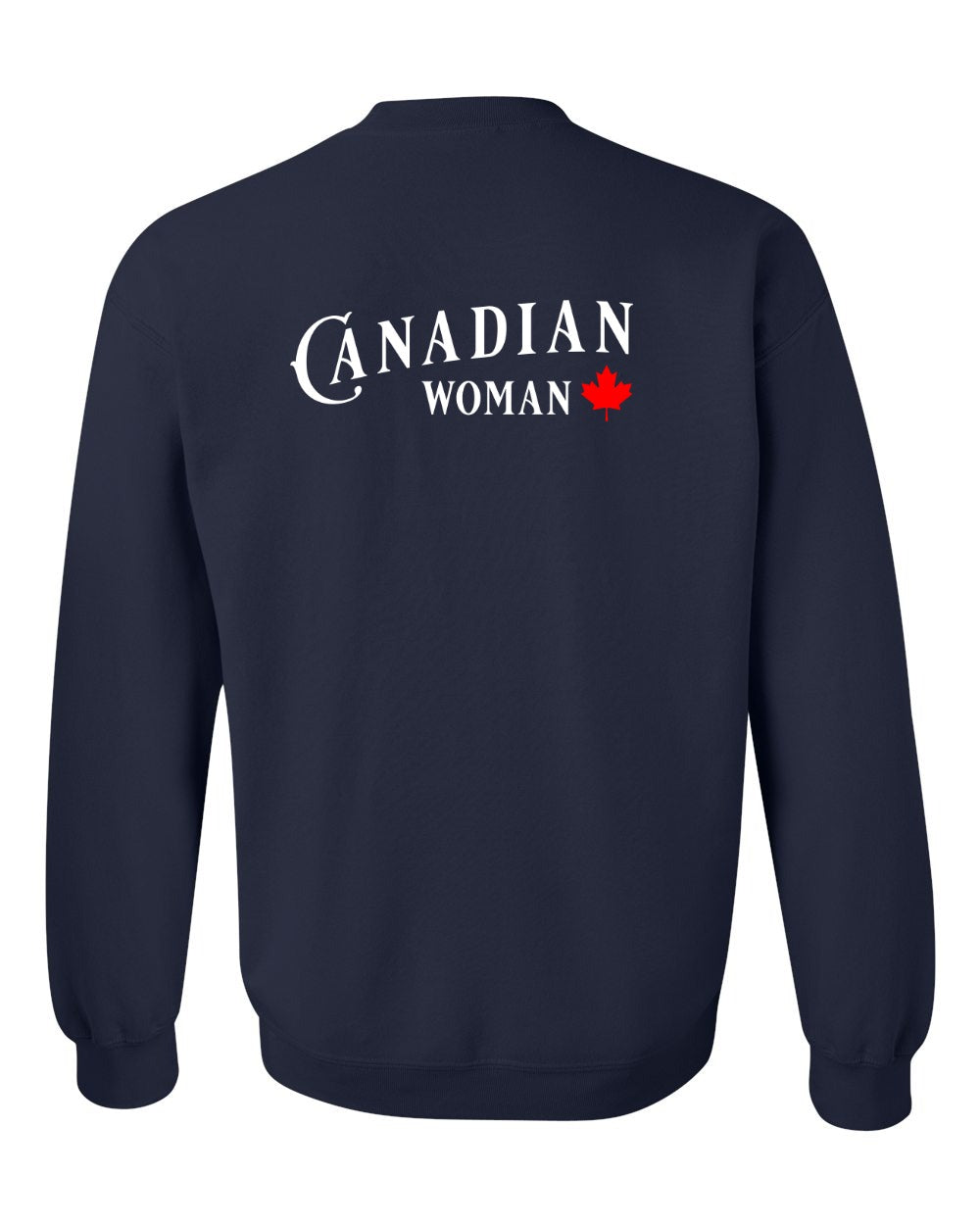 Canadian Woman Left Chest and Back Crewneck Sweatshirt - Gildan Canada (sewn Internationally) - Unisex