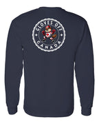 Gloves Off Beaver Left Chest and Back Long Sleeve - Gildan Canada (sewn Internationally) - Unisex