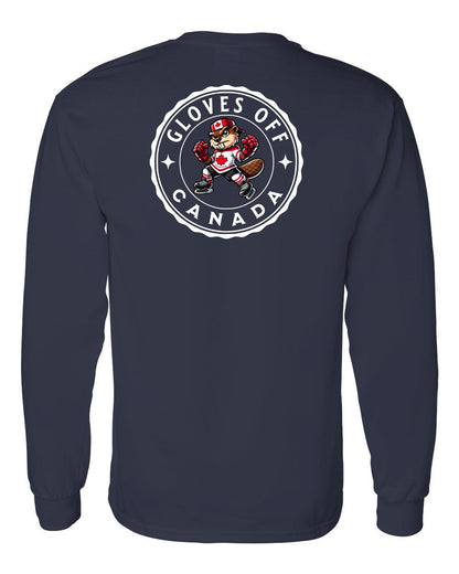 Gloves Off Beaver Left Chest and Back Long Sleeve