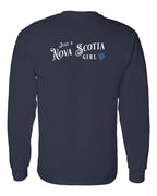 Just a NS Girl Tartan Left Chest and Back Long Sleeve Tee - Unisex