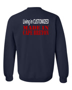 Living in Custom Made in CB Left Chest and Back Crewneck Sweatshirt - Unisex