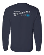 Living the NFLD Life blue Left Chest and Back Long Sleeve - Unisex