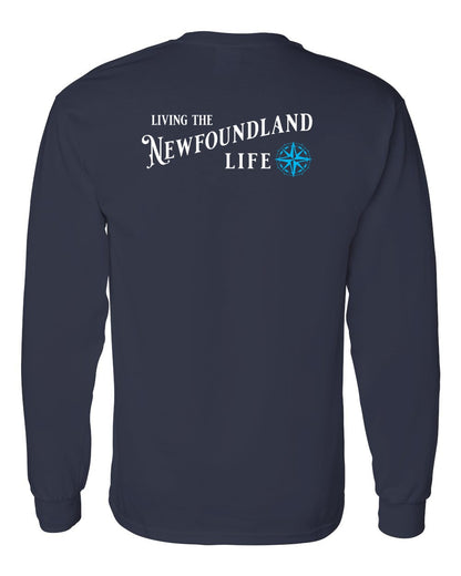 Living the Newfoundland Life blue Left Chest and Back Long Sleeve