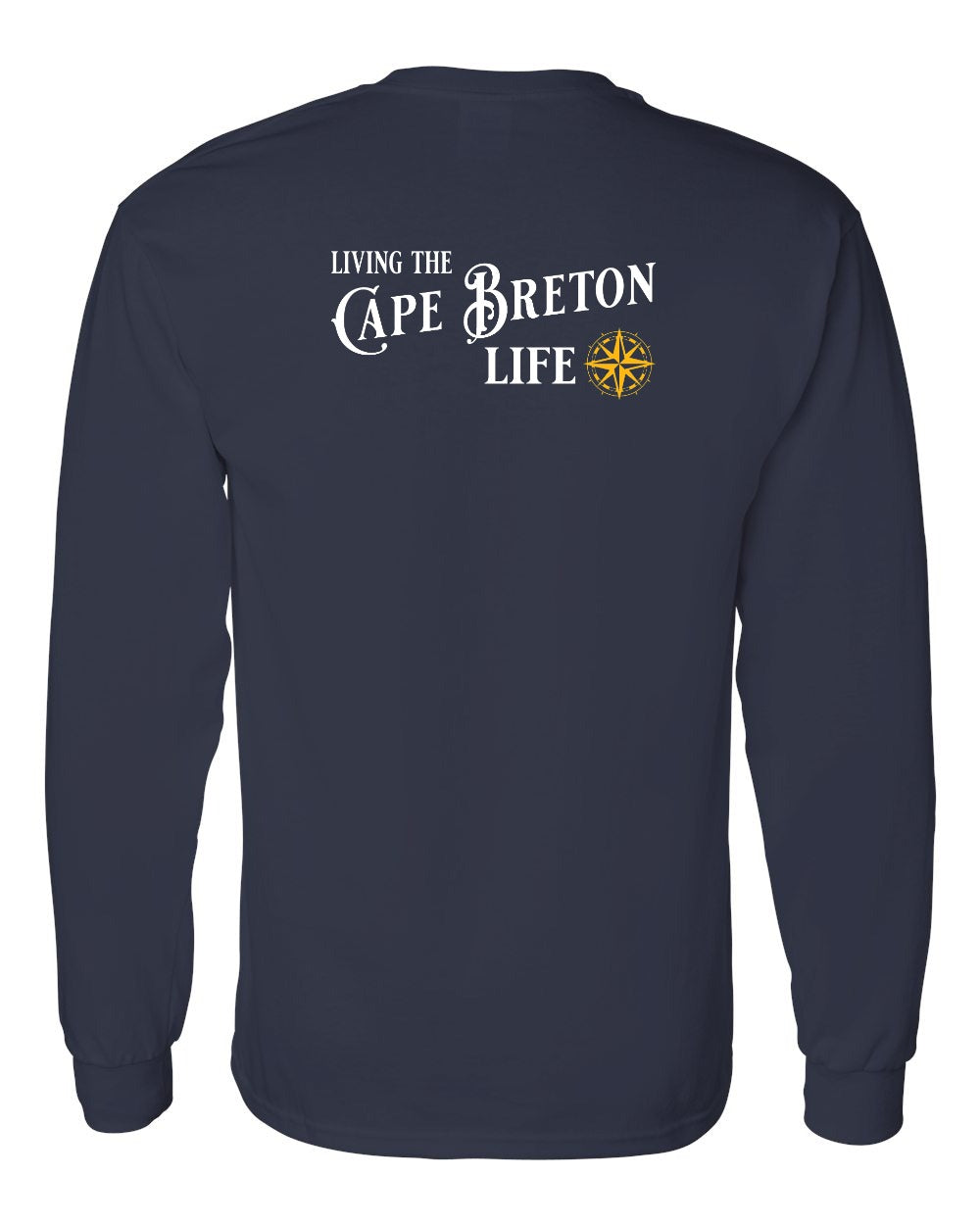 Living the CB Life yellow Left Chest and Back Long Sleeve Tee - Unisex