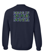 Made In NS ( Tartan Lettering) Left Chest and Back Crewneck Sweatshirt - Unisex