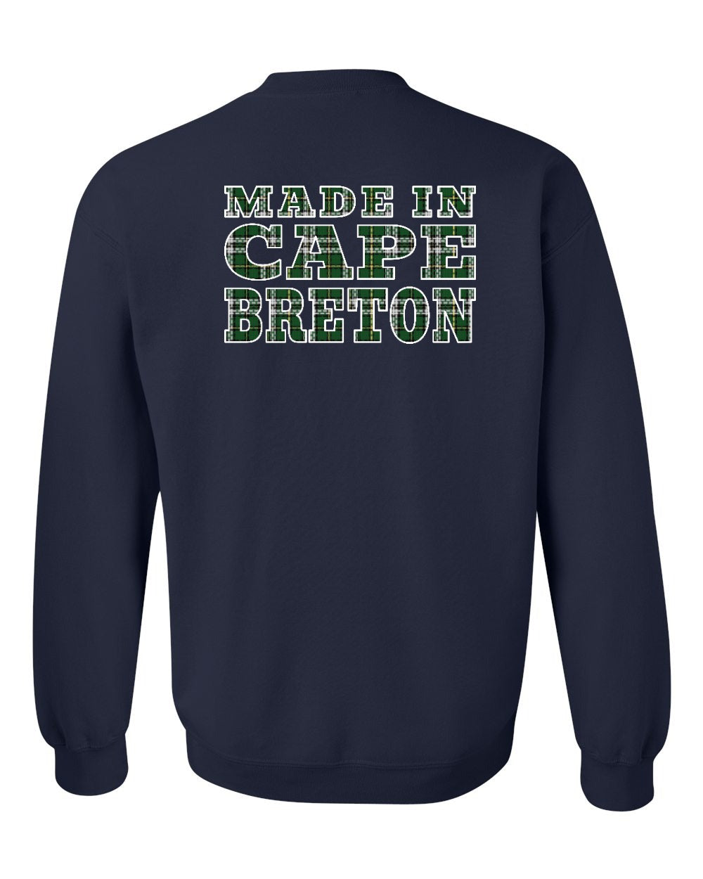 Made In Cape Breton Tartan Left Chest and Back Crewneck Sweatshirt