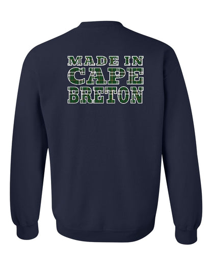 Made In Cape Breton Tartan Left Chest and Back Crewneck Sweatshirt