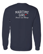 Maritime Girl Forever and Always Left Chest & Back Long Sleeve Tee - Unisex