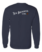 NB Girl Tartan heart Left Chest and Back Long Sleeve Tee - Unisex