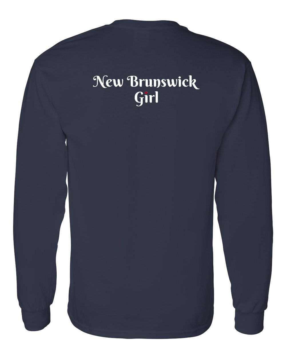 NB Girl Heart Dot Left Chest & Back Long Sleeve Tee - Unisex