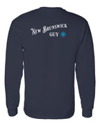 NB Guy Blue Left Chest and Back Long Sleeve Tee - Unisex