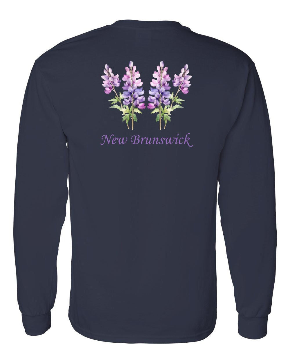 New Brunswick Lupins Left Chest and Back Long Sleeve Tee