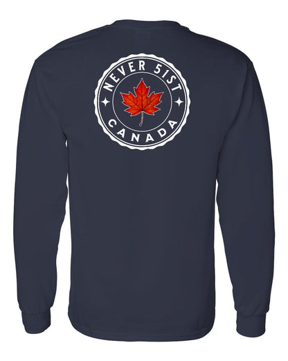 Never 51st Leaf Left Chest and Back Long Sleeve