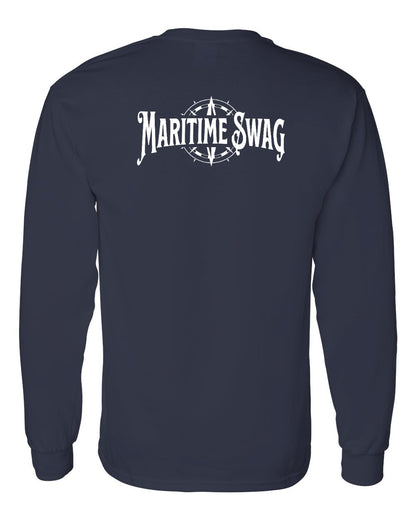 Maritime Swag Logo Left Chest and Back Long Sleeve Tee