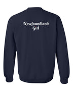 NFLD Girl Heart Dot Left Chest & Back Crewneck Sweatshirt - Unisex
