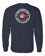 Born and Raised NFLD Left Chest and Back Long Sleeve - Gildan Canada (sewn Internationally) - Unisex