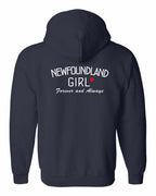 NFLD Girl Forever and Always Left Chest & Back Zip Hoodie - Unisex