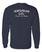 NFLD Girl Forever and Always Left Chest & Back Long Sleeve Tee - Unisex