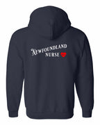 NFLD Nurse Left Chest and Back Zip Hoodie - Unisex
