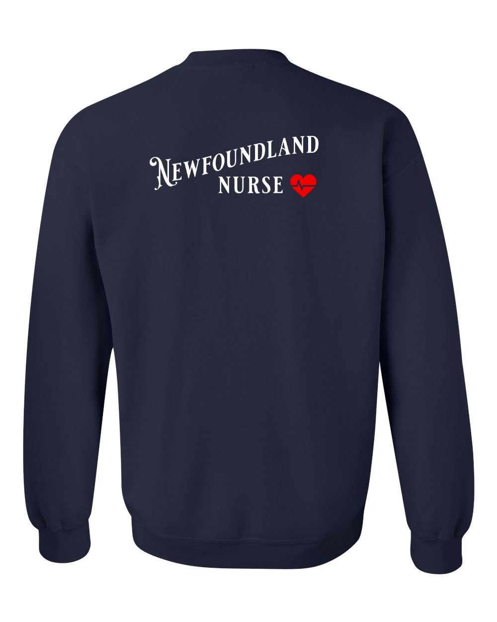 Newfoundland Nurse Left Chest and Back Crewneck Sweatshirt