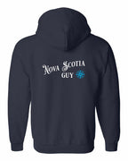 NS Guy Blue Left Chest and Back Zip Hoodie - Unisex