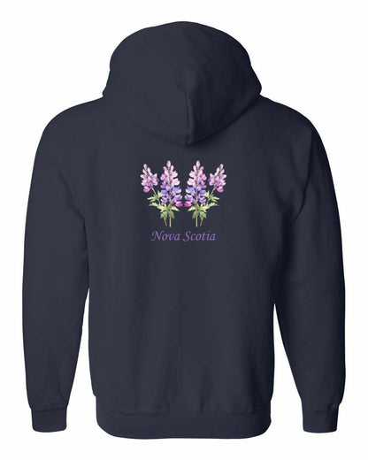 Nova Scotia Lupins Left Chest and Back zip-hoodie